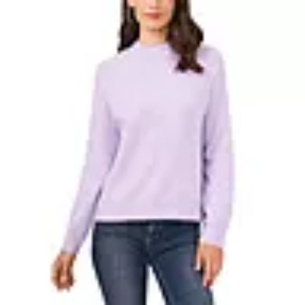 Vince Camuto Women's Ribbed Hem & Cuff Mock Neck Sweater- Small - Picture 1 of 6